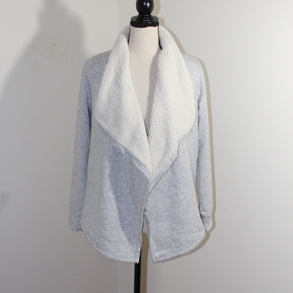 Gap Kids, sherpa lined cardigan waterfall sweater sweatshirt - Picture 1 of 5